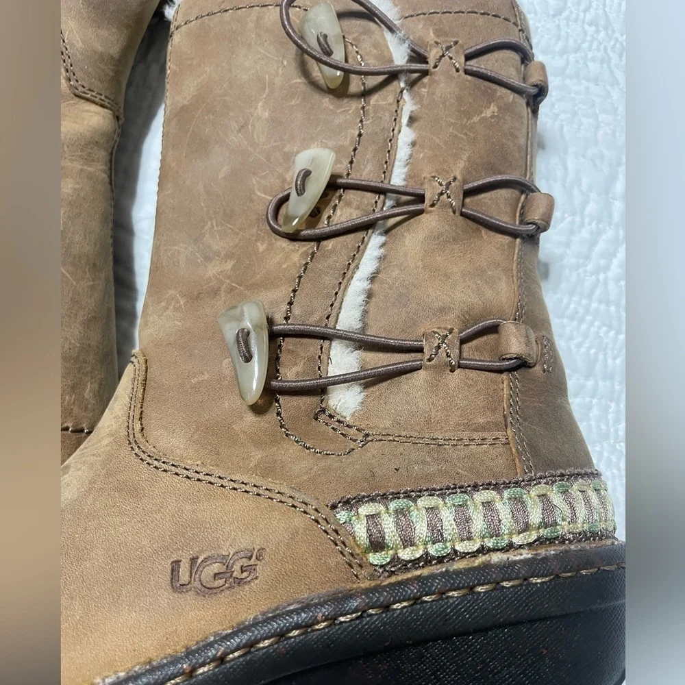 EUC UGG Australia Kona Brown Waterproof Boots SZ 7 - Picture 8 of 12